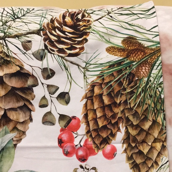 Michel Design Works Winter Christmas Pine Botanical Floral Kitchen Towel NWT - Picture 3 of 16